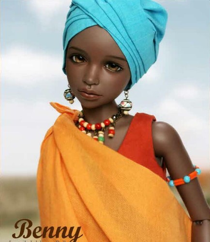 Bjd doll girl brown - doll,