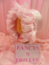 ADULT BABY SISSY BONNET ALL SATIN COLOURS COSPLAY  LOLITA FANCY DRESS ROLE PLAY