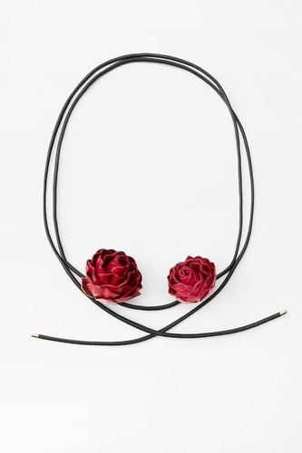 Bnwt fine leather - leather, rose