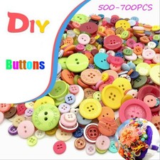 Assorted Mixed Colors Round Resin Buttons (1-3mm Random Sizes/500-700pcs)
