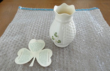 Donegal Parian China Vase - Shamrock design - Perfect Condition