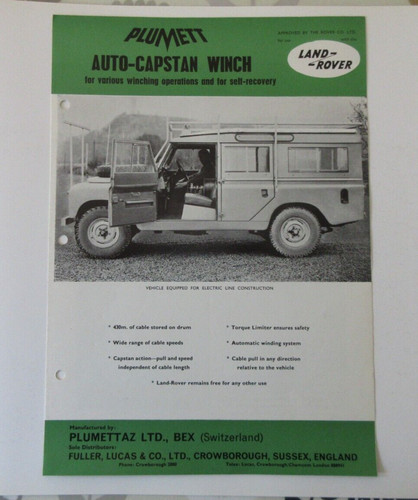 Land rover plumett auto - land,