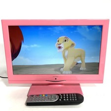 ALBA 16" Pink 12V Caravan HD TV With Built In DVD Player Combi & Remote Working