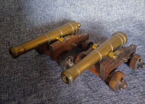 Antique pair brass miniature - antique,