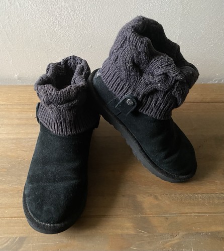 Ugg saela boots black suede - saela,
