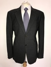 ARMANI COLLEZIONI - Mens Plain DARK GREY WOOL SUIT - 44 Reg - W36 L33 - LOVELY