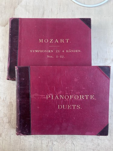 Antique musical score books - musical,