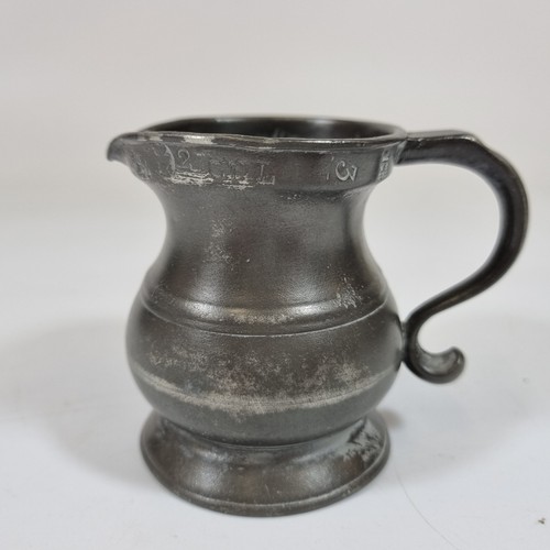 Antique 19thc pewter gill - antique,