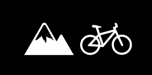 Mountain bike decal window - mountain,