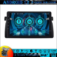 9" Android 12 Car Stereo Carplay GPS SAT NAV DAB for BMW 3 Series E46 M3 Rover 75 MG ZT