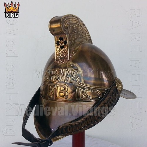 Antique brass fireman nsw - brass, fb