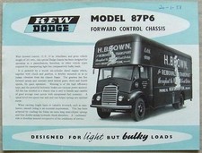 KEW DODGE 87P6 FORWARD CONTROL