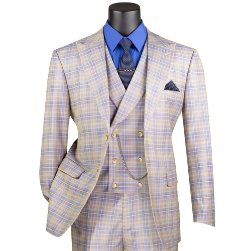 Vinci men blue - vinci, plaid