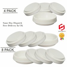 LARGE White CASTOR CUPS Carpet/Floor Chair Furniture Protectors Caster 4pk- 8pk