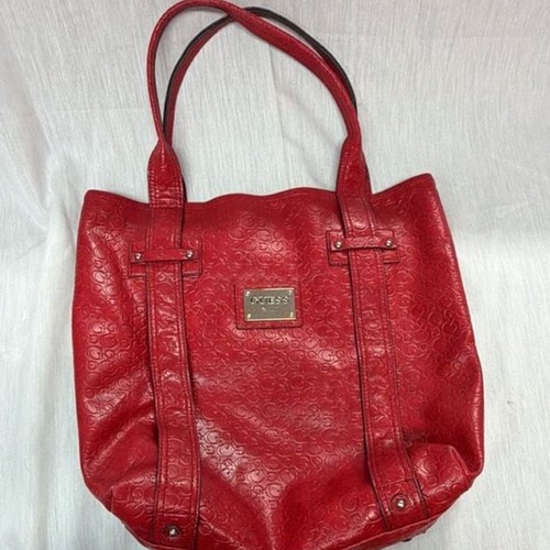 Guess red embossed logo - red,