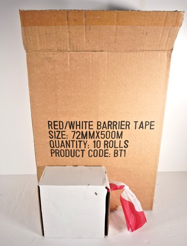 Red white barrier warning - red, &