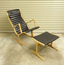 Mitsumasa Sugasawa Tendo Mokko Heron Rocking Chair w/Ottoman Japan Isamu Noguchi