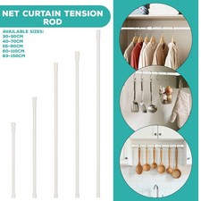 Spring Loaded Extendable Telescopic Net Voile Tension Curtain Rail Pole Net Rod