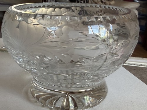 Crystal glass rose - glass, heavy