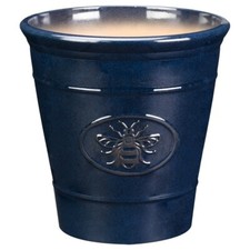 New Navy Tall Glazed Bee Planter for Indoor and Outdoor Use - 30cm A-82