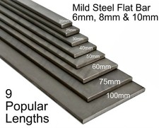 £Mild Steel FLAT BAR 5mm 8mm & 10mm UK Trade Supplier Band Saw Cut Lengths