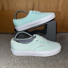 Vans Women’s Shoes Size 4 Lace Up Green/ Blue Trainers 