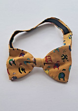 Pre-tied bow tie with Jockey silks design horseracing 100% silk