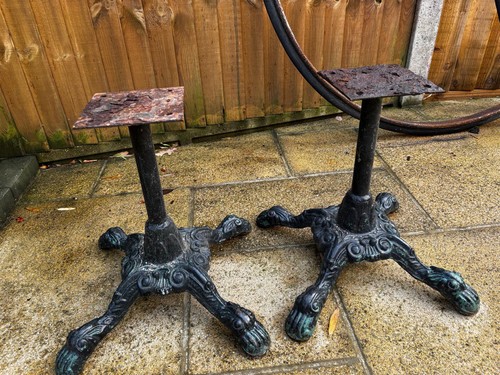 Antique iron stands - antique,