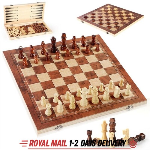 Large 39cm chess wooden set - xl,