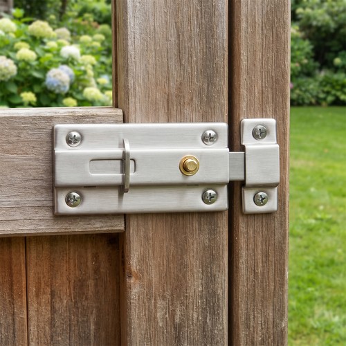 Spring loaded door bolt - spring‑loaded,