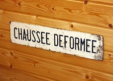 VINTAGE 54cm French Road Sign - Roadworks Sign Wall Sign Transport Retro Gift
