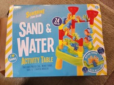 Sunshine Fun Club Sand & Water Activity Table 24 Piece Set Kids Outdoor Toy