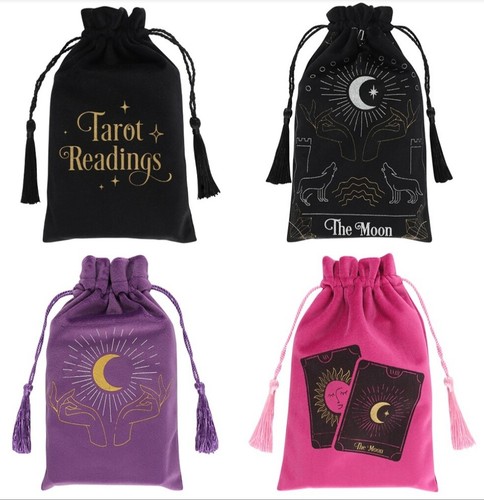 Tarot card velvet drawstring - velvet,
