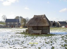 Photo 6x4 The hurdles in the snow Priddy's landmark sheep hurdles in the  c2018