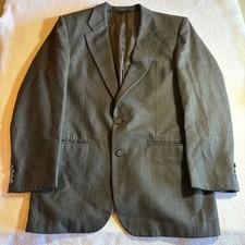 Vintage Burberrys Blazer Mens Brown Plaid 100% Wool Sport Coat Jacket 42