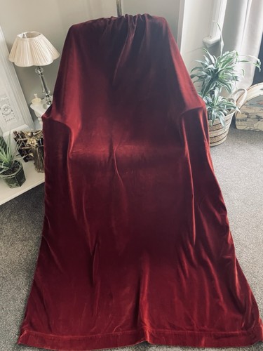 Vintage cotton velvet curtains - vintage,