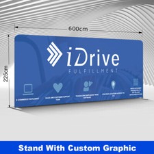 Portable Custom Tension Fabric Trade Show Display Pop Up Stand Back Wall Booth