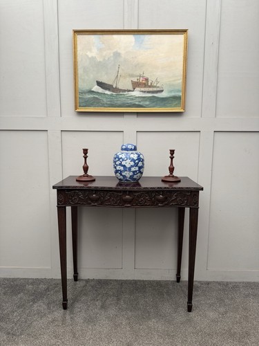 Antique mahogany console - mahogany, table