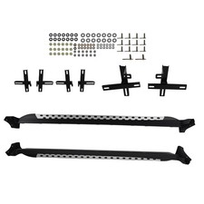 Black Running Boards Side Steps for Nissan X-Trail T32 14-20 Aluminium Non-Slip