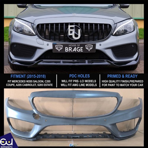 Amg line front bumper - line, for