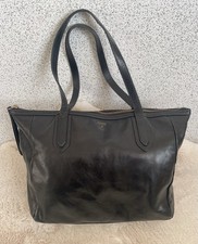 FOSSIL Large Black Leather
