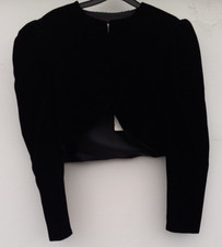 Vintage Black Velvet Bolero.Ronald Joyce After Six.Evening. 70's,80's.14.New.