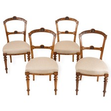Set of Four English Satin