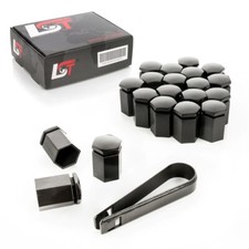 20x Wheel Caps Shrouds Wheel Nut Long 0 21/32in Black for Mercedes-Benz