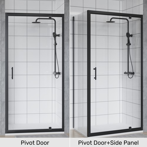 Matt black pivot door - matt,