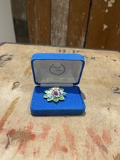 Vintage Royal Albert Floral Fine Bone China Brooch Made In England