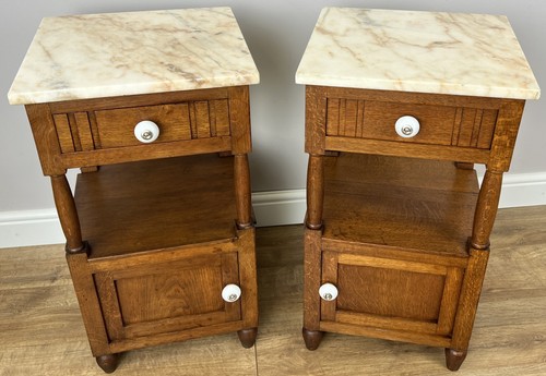Pair bedside tables antique - pair, of