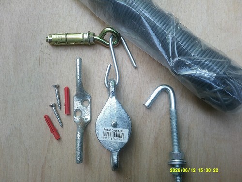Washing line kit 20mtr steel - kit,,