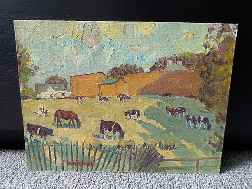 Cattle and horse - horse, mill