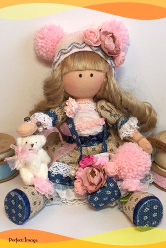 Handmade tilda doll skylar - ,